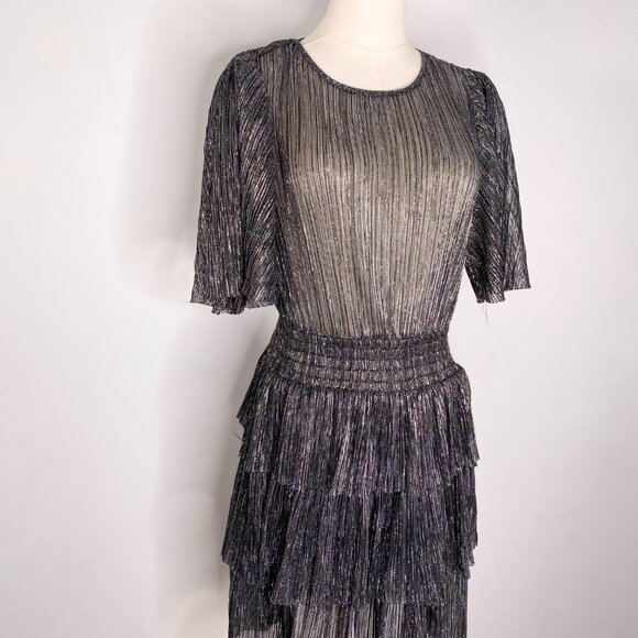 Sugar Lips - Silver Glitter Tiered Dress - Picture 6 of 8